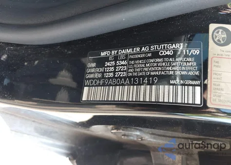 2010 Mercedes-Benz E 550 4Matic from USA, damaged, VIN WDDHF9AB0AA131419